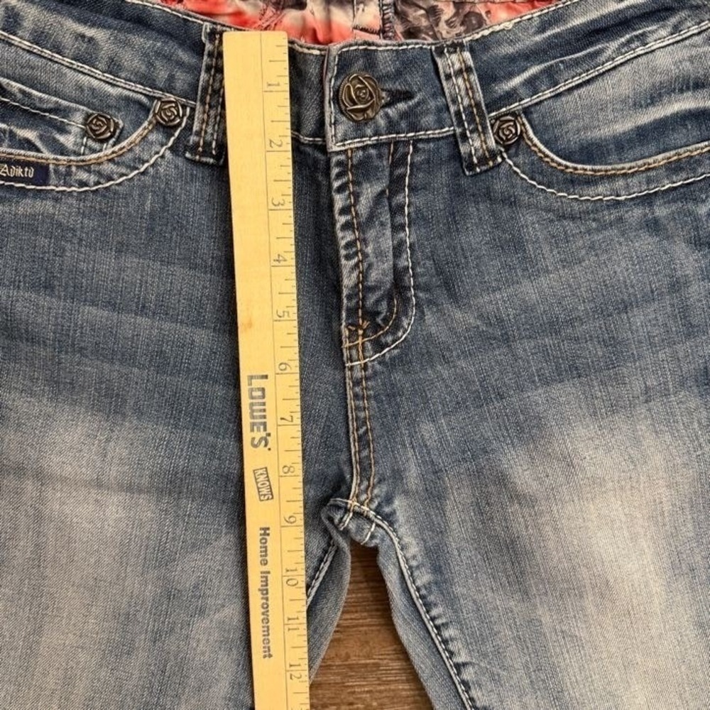 Adiktd Y2K Bootcut Jeans Embellished Pockets Low Rise Denim 32x33 - Picture 9 of 12